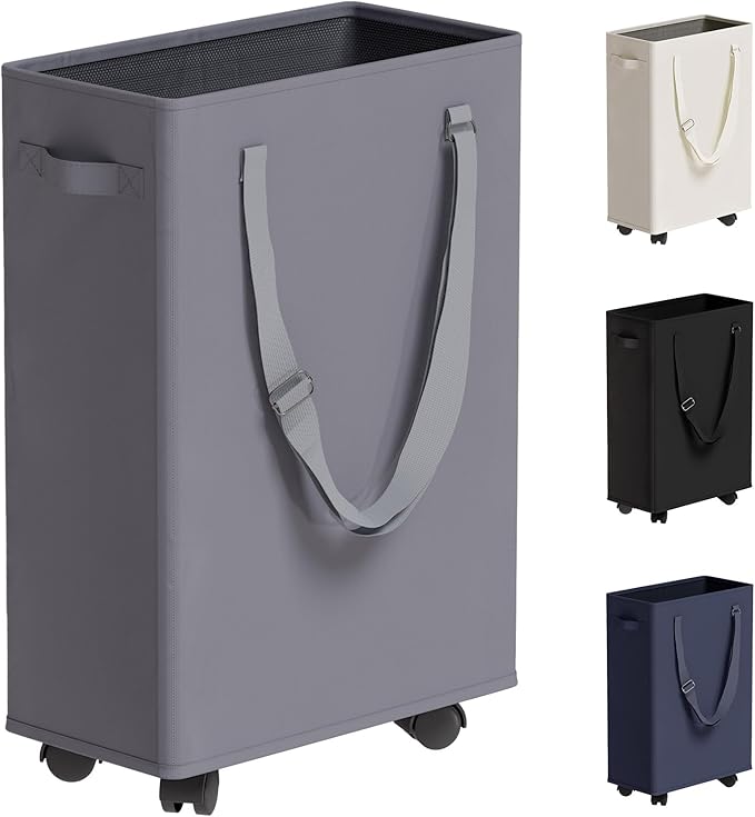 Slim Rolling Laundry Basket, Slim Laundry Hamper