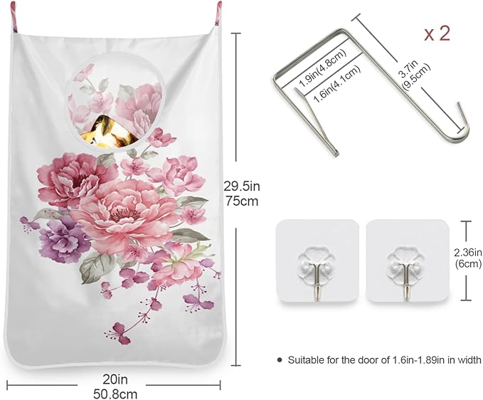 Hanging Laundry Hamper Floral