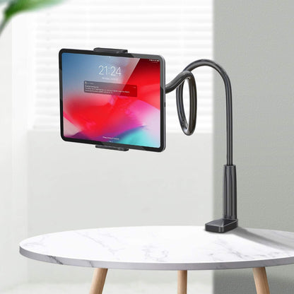 WixGear Tablet Holder for Bed - Gooseneck Tablet Holder Stand, Flexible Long Arm Gooseneck Mount Holder Clip with Grip, Compatible with iPad Air Mini, Galaxy Tabs, Kindle Fire, 4"-10.5" Devices