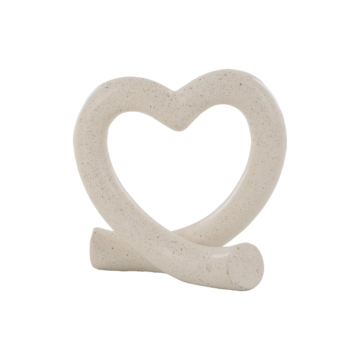 Lescafita Heart Decor Sculpture, Love Heart Statue Minimalist Modern Home Decor for Living Room Bedroom Desk Shelf Coffee Table, Romantic Meaningful Gift
