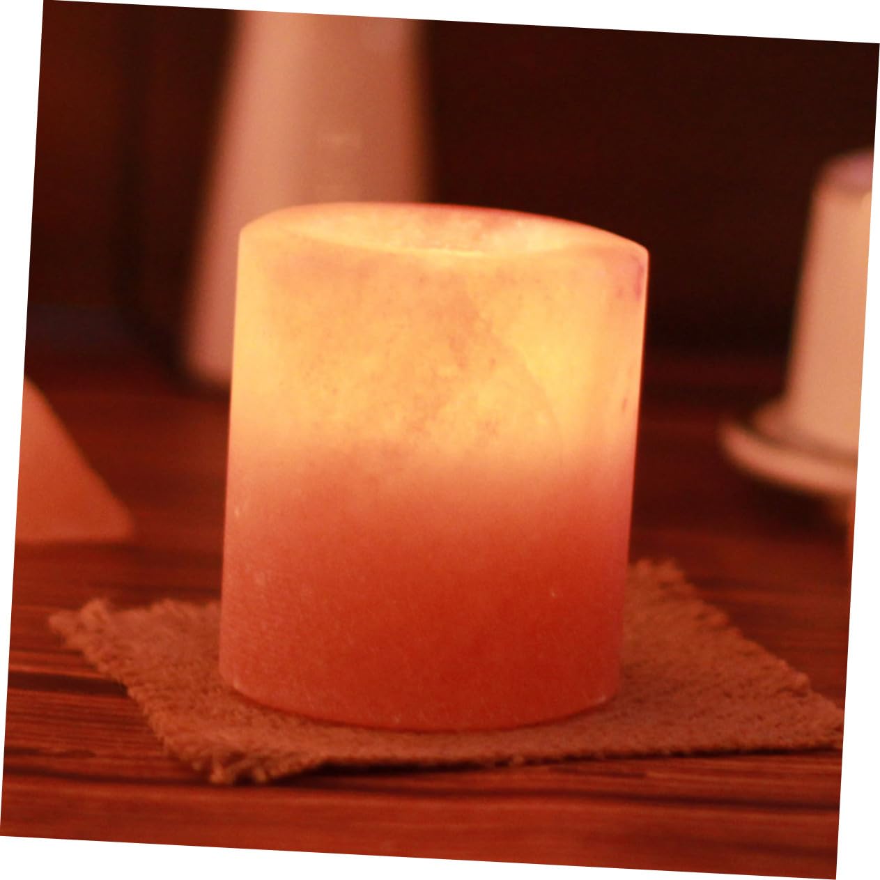 Alipis Himalayan Crystal Salt Candle Holder for Meditation Yoga Home Decor Votive Candle Stand 100% Natural Rustic Design for Table Centerpieces and Spiritual Spaces