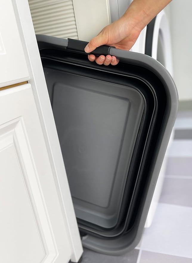 SAMMART 42L Collapsible Plastic Laundry Basket