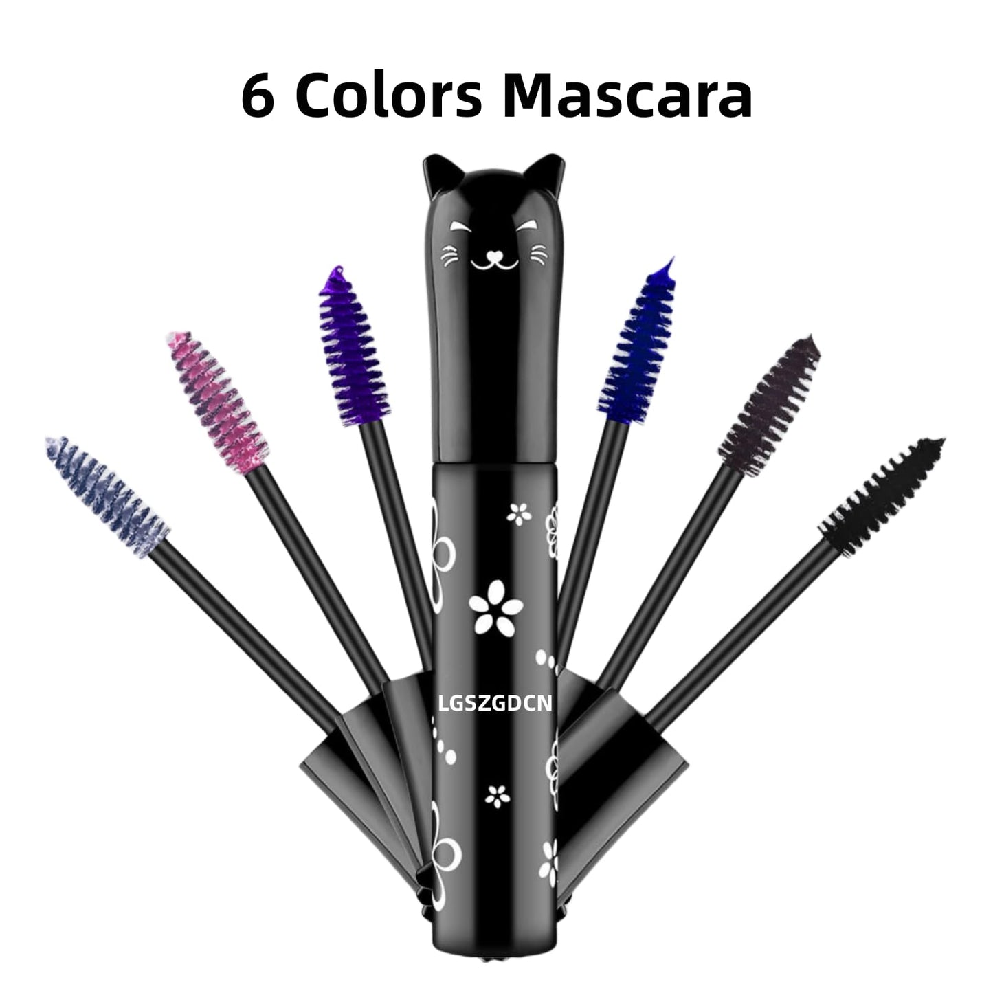 LGSZGDCN Purple Lashes Extensions mascara Eyes Makeup eyelash serum coloured Mascara Waterproof Fast Dry Eyelashes Curling Lengthening Party Stage Use