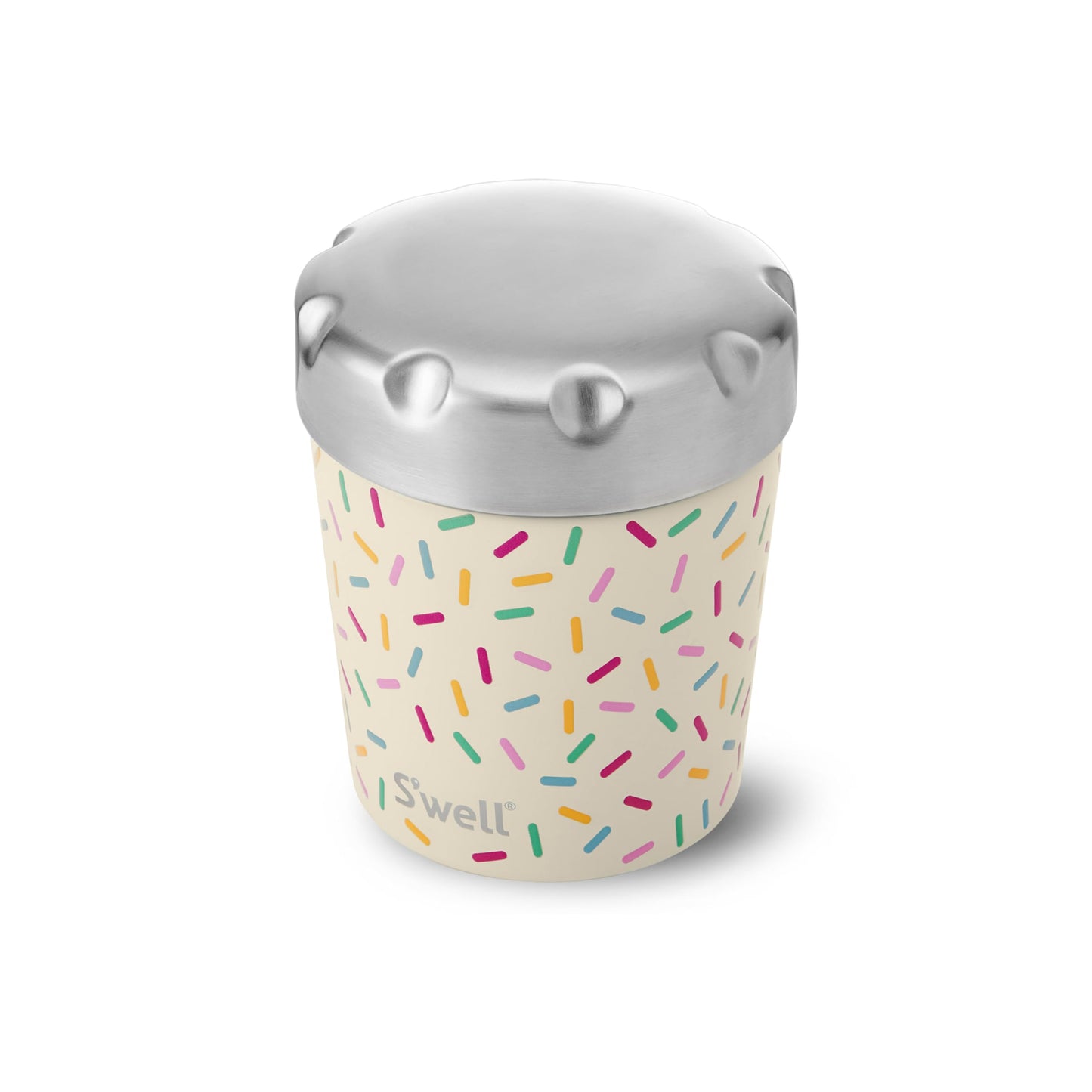 S'well Stainless Steel Ice Cream Chiller, 16oz, Sweet Sprinkle, Triple Layered Vacuum Insulated Container Keeps Ice Cream Frozen For Up To Four Hours, BPA Free