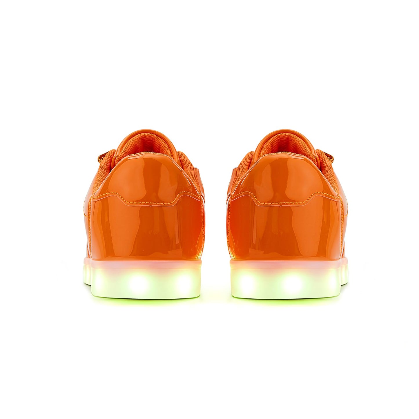 OEKLA Unisex LED Shoes - Fashion Light Up Sneakers, Breathable USB Charging Glowing Luminous LED Shoes for Men Women (Orange, Adult, 12, US Footwear Size System, Medium)