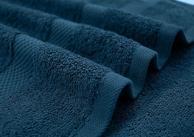 DAN RIVER Bath Towels Set of 4, 27 x 54 Inches, 100% Cotton, Larger & Lighter