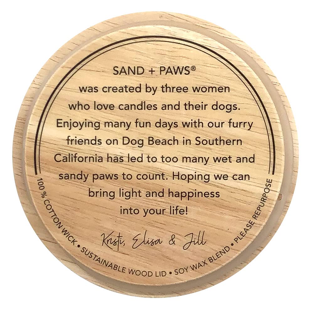 Sand + Paws Scented Candle - Newport - Additional Scents and Sizes –Luxurious Air Freshening Jar Candles Neutralize pet Odors and Enhance Home décor – 100% Cotton Lead-Free Wicks - 12 oz