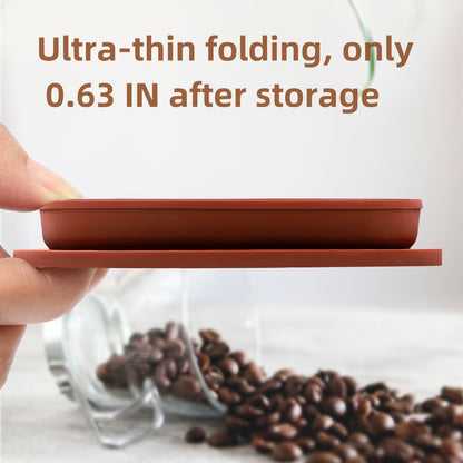 2-Packs Travel Collapsible Paperless Pour Over Coffee Dripper Kit with Stainless Steel Filter, Travel Pour Over Coffee Maker Camping, Silicone Coffee Strainer Pour Over Single Cup (Brown+Black)