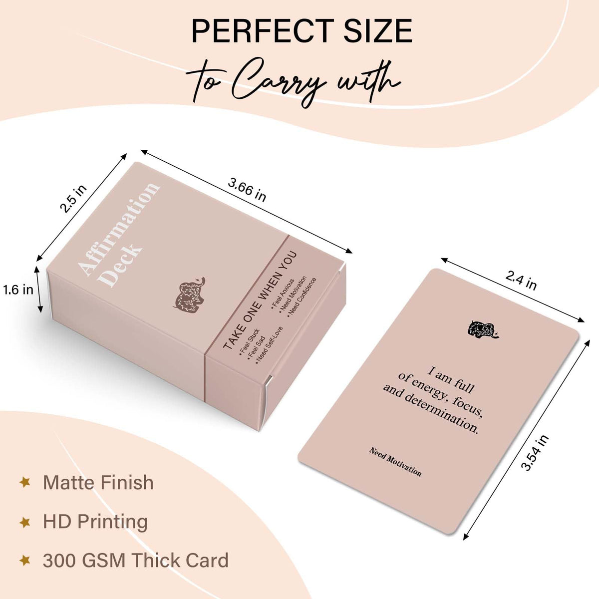 WDphouly Affirmation Cards for Women, 120 Positive Affirmation Cards (6 Themes), Daily Affirmations for Inspiration, Mindfulness & Self Care, Uplifting Gift for Women