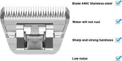 Newbulu 3Pack Dog Grooming Wide Blade,Detachable Pet Dog Grooming Blades,Compatible with Andis,Oster A5,Wahl km10 Clippers.（4FW+5FW+7FW）