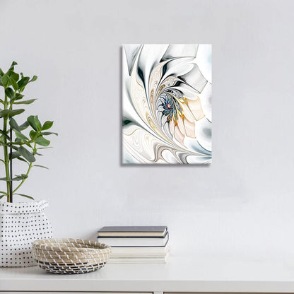Bathroom Decor Wall Art - Modern Abstract Canvas Art Wall Decor Silver Decorations Abstract Artwork Wrapped 12x16inch