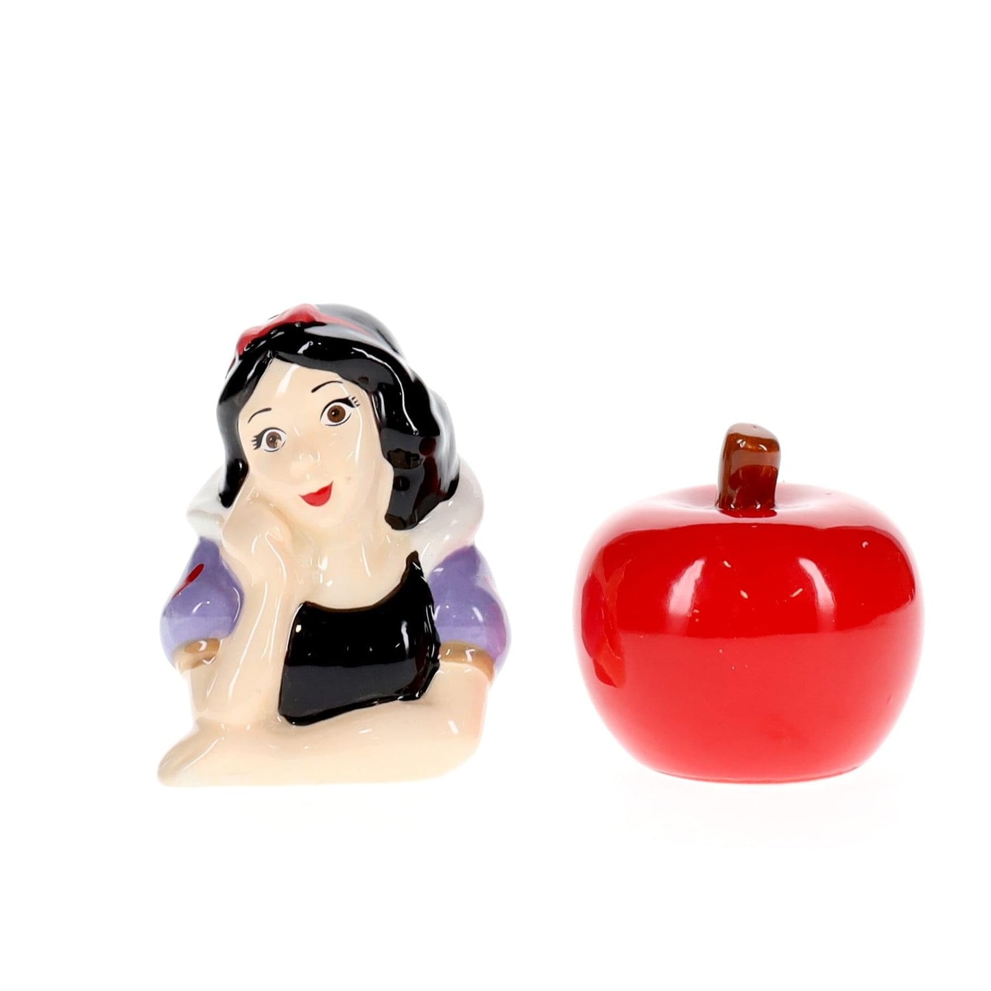 Disney Snow White and Apple Ceramic Salt and Pepper Shakers, Set of 2 | Spice Dispenser Storage Canisters