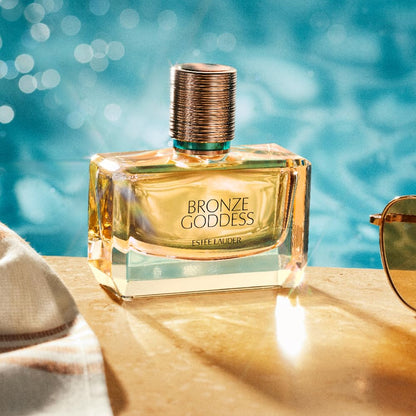 Estée Lauder Bronze Goddess Eau Fraîche Spray with Notes of Tiare Flower, Creamy Coconut, Amber, Sandalwood & Vanilla | Perfumes for Women, Travel Size, 0.34 Fl Oz