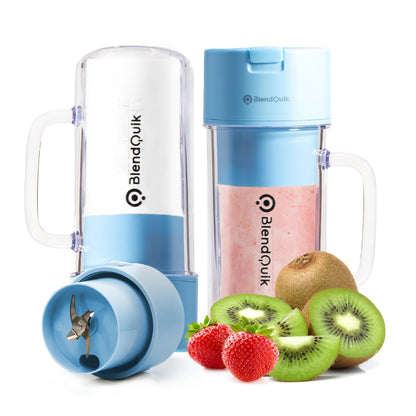 Personal Portable Blender For Shakes & Smoothies, Leakproof & Stylish Portable Mason Jar Shaker, Rechargeable Mini Blender with 10-Blade Blending System 14oz, Pink