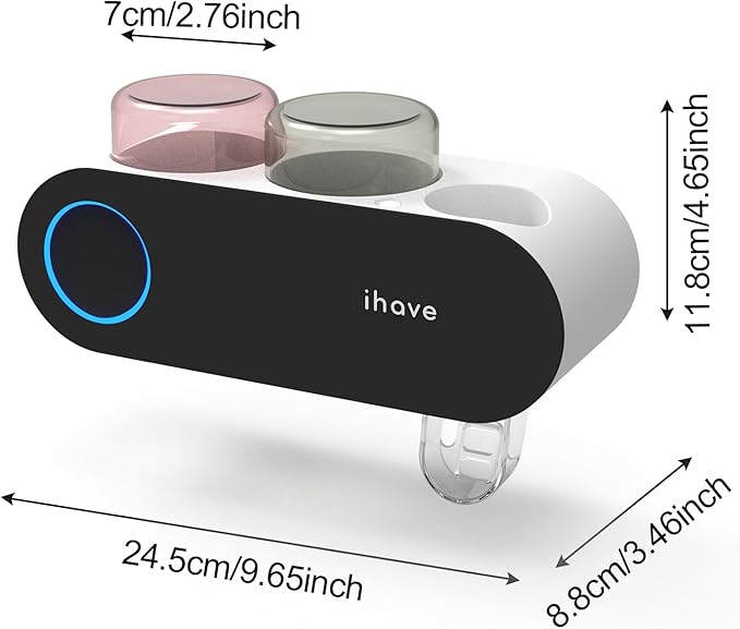 iHave Toothbrush Holders for Bathrooms, UV Toothbrush Sanitizer and Holder