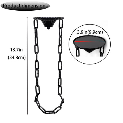 Candle Sconce(Set of 2)-Medieval Metal Wall Decorations-Gothic Retro Chain Wall Candle Sconces-Black Wall Sconces
