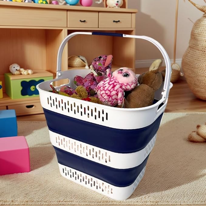 SAMMART 38L Collapsible Plastic Laundry Basket