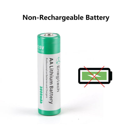 Enegitech AA Lithium Battery, Double A Lithium Battery 1.5V for Blink Outdoor 4 Camera, Smart Lock, Trail Camera, Flashlight Non-Rechargeable (AA 12 Pack)