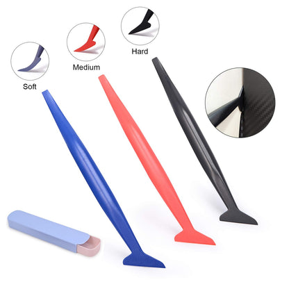 FOSHIO Window Tint Vinyl Wrap Tool Kit with 5M Knife Tape, Felt Squeegee, Micro Squeegee, Wrap Magnets Holders, Gloves, Safety Cutter, Utility Knife, Plastic Razor Blades Vinyl Application