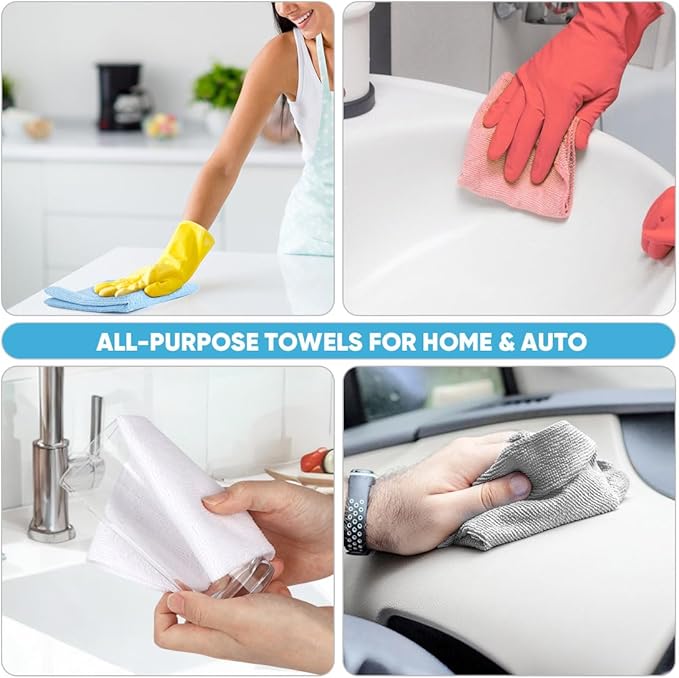 AIDEA Microfiber Cleaning Cloth Roll, Reusable Tear Away Paper Towels,