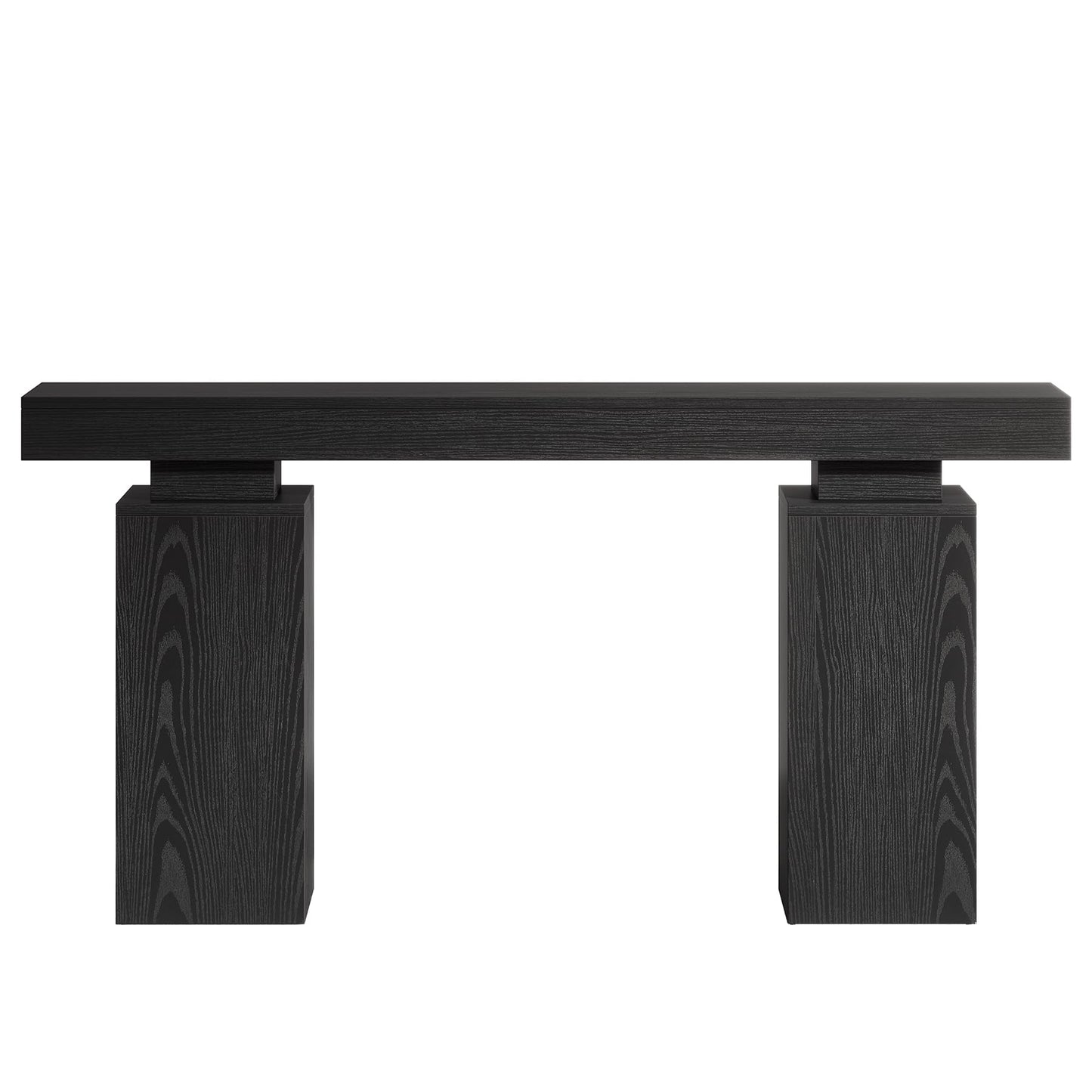 Tribesigns 63-Inch Long Console Table, Farmhouse Entryway Table Behind Couch, Wooden Foyer Stand Entry Station, Modern Hallway Accent Furniture for Living Room Decor, Entrance, Black
