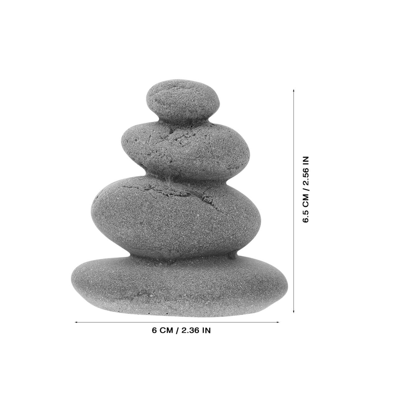 balacoo Zen Stones Decor Simulated Rockery Ornament for Aquarium Micro Landscape Desk Living Room Garden Patio and Table Display 2.55 X 2.36 X 1.57 in