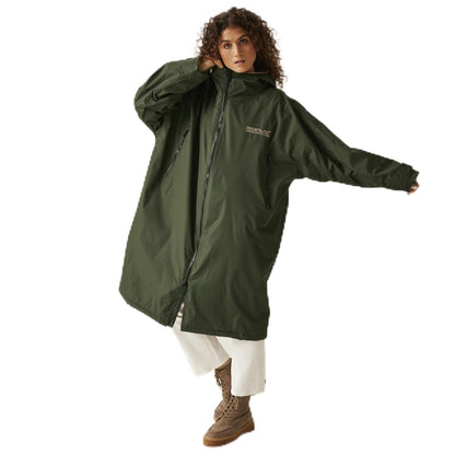 Regatta Mens Waterproof Robe Adults Dark Khaki S/M