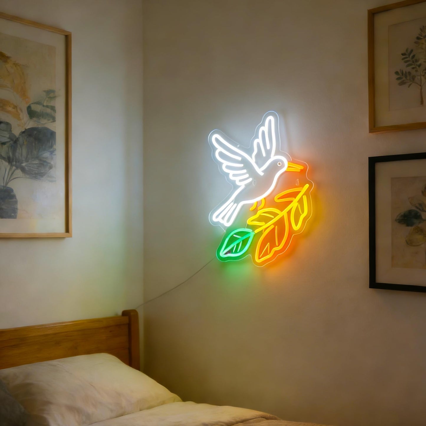Dove Neon Sign - 16x12.5 inch Dimmable LED pigeon Neon Light Bird Boho Decor for Living Room, Bedroom Wall Art, Garden Office | Unique Gift for Women Girlfriend Wife