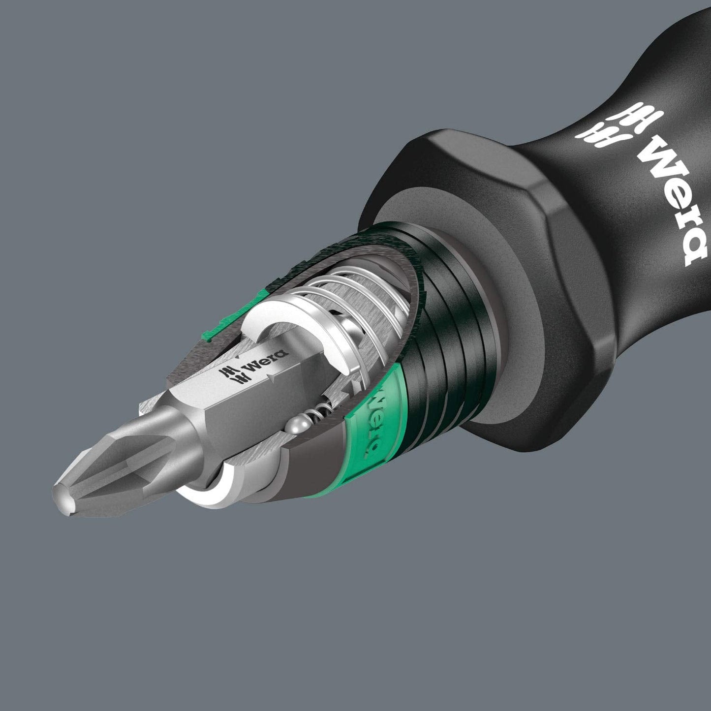 Wera 05051024001 Kraftform Compact Imperial Screwdriver Bit Set KK 25, Silver