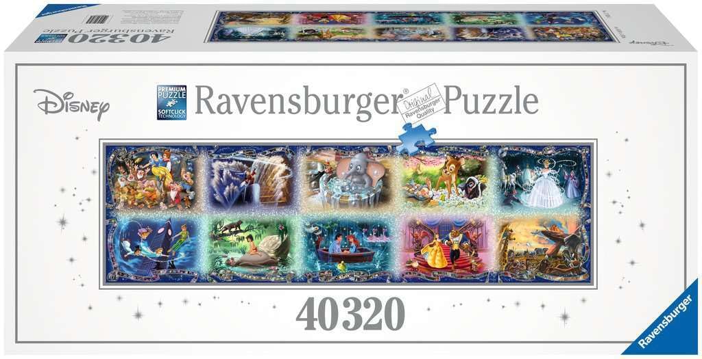 Ravensburger - Disney Memorable Moments - Spectacular 40000 Piece Jigsaw Puzzle - Bold Imagery of Favorite Characters - Cinderella, Bambi & More - Puzzles for Adults