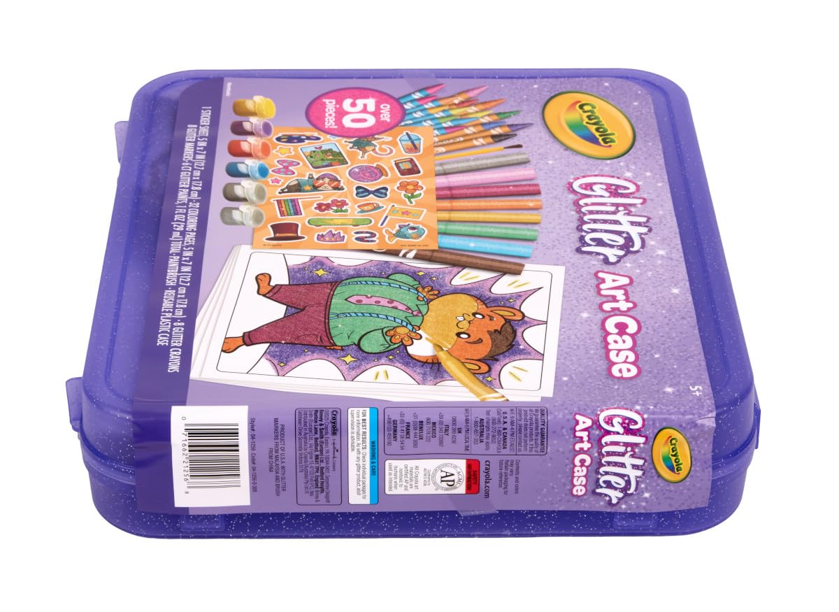 Crayola Glitter Art Kit (50+ Pcs), Glitter Crayons & Coloring Supplies, Kids Art Set, Gifts for Girls & Boys, Ages 5+