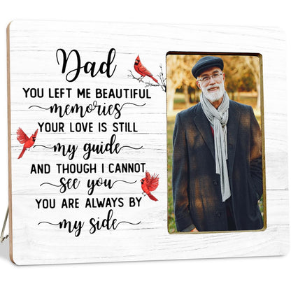 LUERHUI Memorial Cardinal Gifts Picture Frame for Loss of Dad, Sympathy Gifts, In Memory of Dad Wooden Picture Frames for Loss of Father