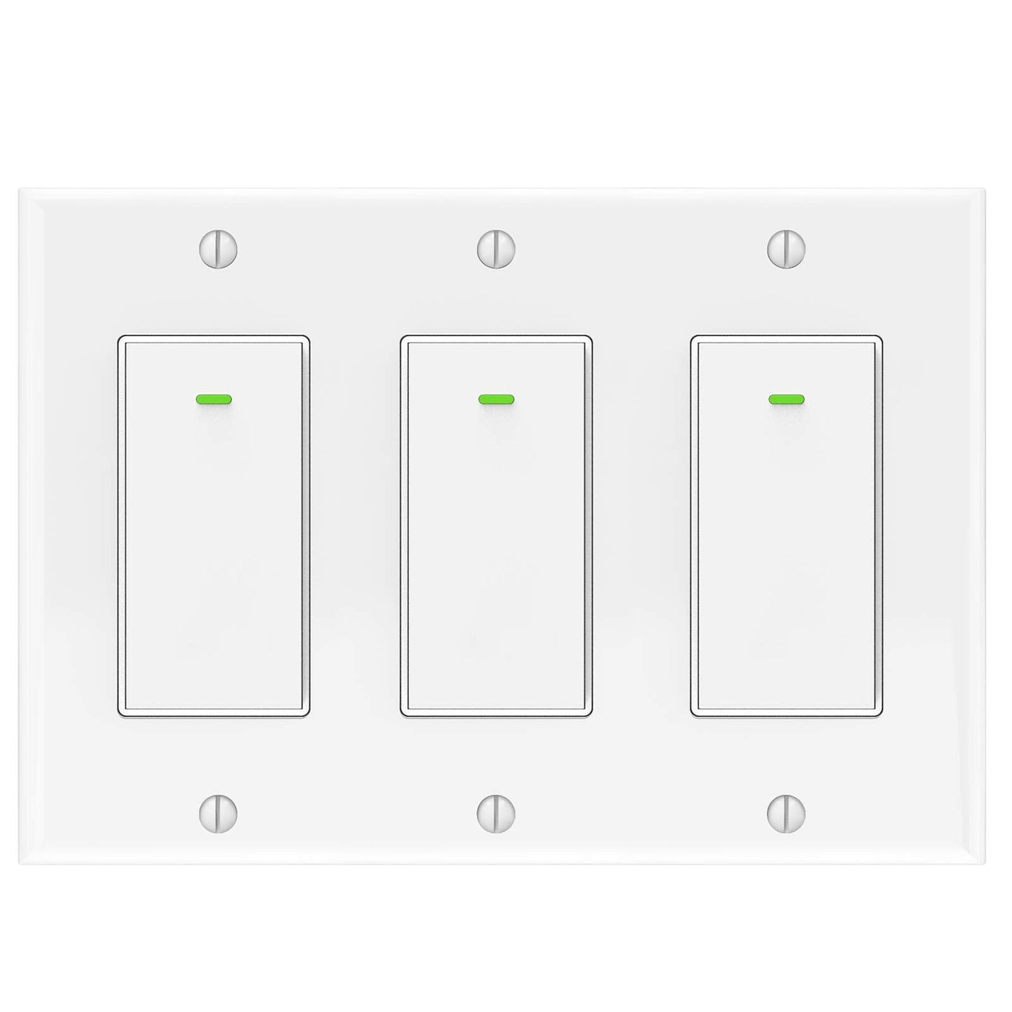 Milfra Smart Dimmer Switch 3Gang Digital Display Single-Pole 3Way Dimmer Smart Switch， 2024 New Model，Works with Siri, Alexa and Google Home，Voice and Remote Control，Neutral Wire Required