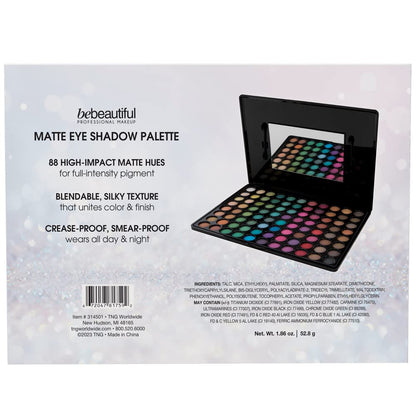 ForPro Professional Collection Bebeautiful Professional Makeup Eyeshadow with Applicators, 88-Color Palette, Matte