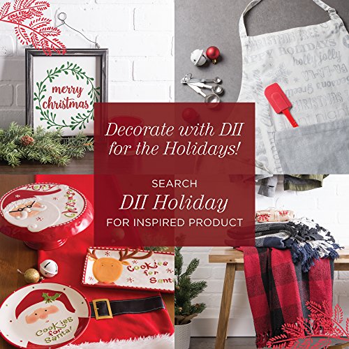 DII Holiday Dining Table Linen Collection Tartan Holly Plaid, Christmas Table Runner, 14x108, Red & Green