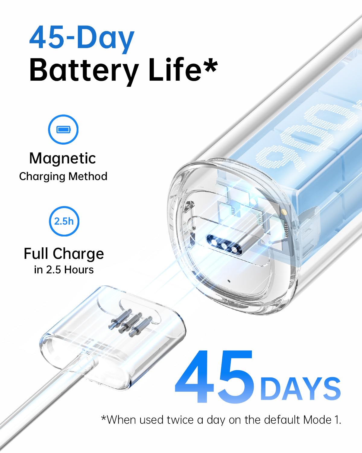Laifen Wave Electric Toothbrush, Oscillation & Vibration Sonic Electric Toothbrush for Adults with 3 Brush Heads, IPX7 Waterproof ADA Accepted Travel Powered Toothbrush (Stainless Steel)