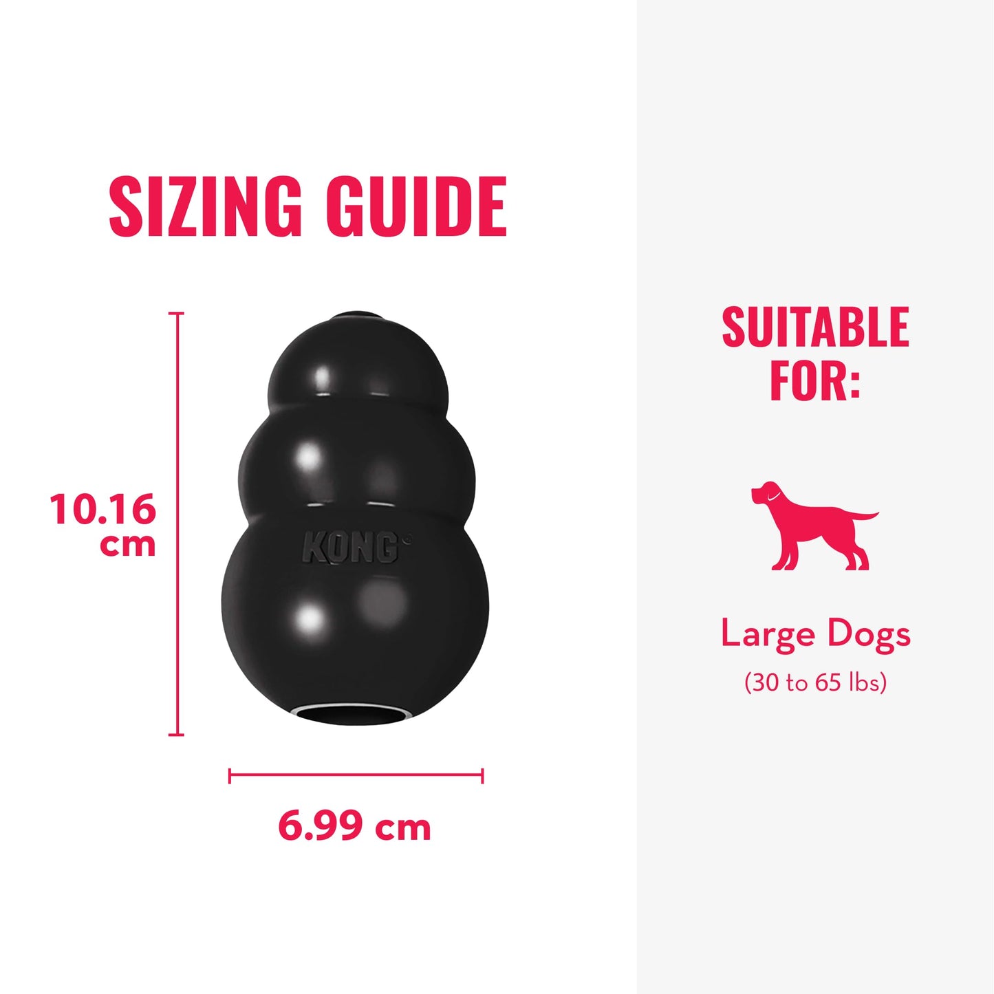 KONG Extreme Dog Toy - Fetch & Chew Toy For Power Chewers - Treat Dispenser - Durable Natural Rubber Material - For Large Dogs
