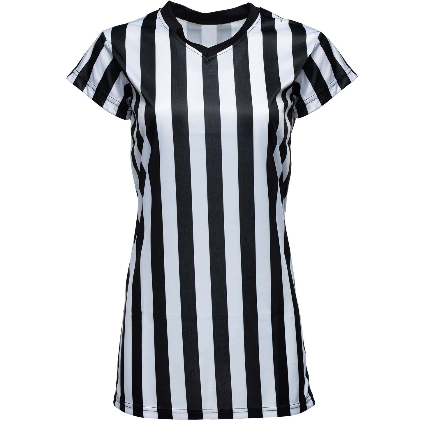 Murray Sporting Goods Women's Referee Shirt | Women's V-Neck Officials Jersey, Halloween Costume, or Waitress Uniform (Large)