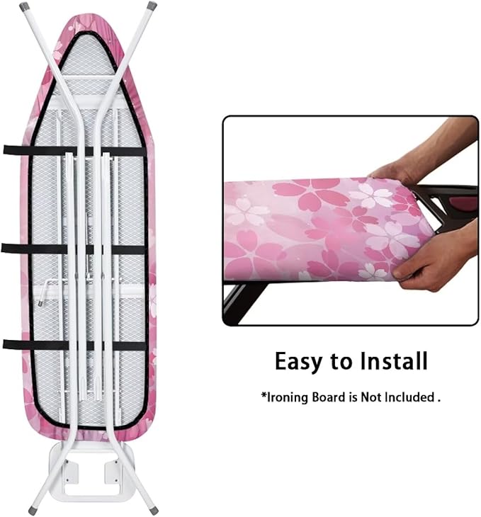Pink Iron Board Cover Cherry Blossom Ironing Board Cover and Pad Soft Stain