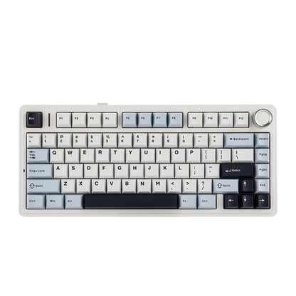 EPOMAKER AULA F75 Wireless Mechanical Gaming Keyboard, 75% Layout with Knob, Creamy Gasekt-Mount with Sound-Dampening, RGB, Hot-Swap, Bluetooth/2.4Ghz (Light Blue, Reaper Switch)