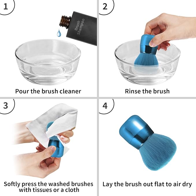 Vaincre Nail Art Dust Powder Remover Brush, Soft Nail Art Dust Cleaner Brush