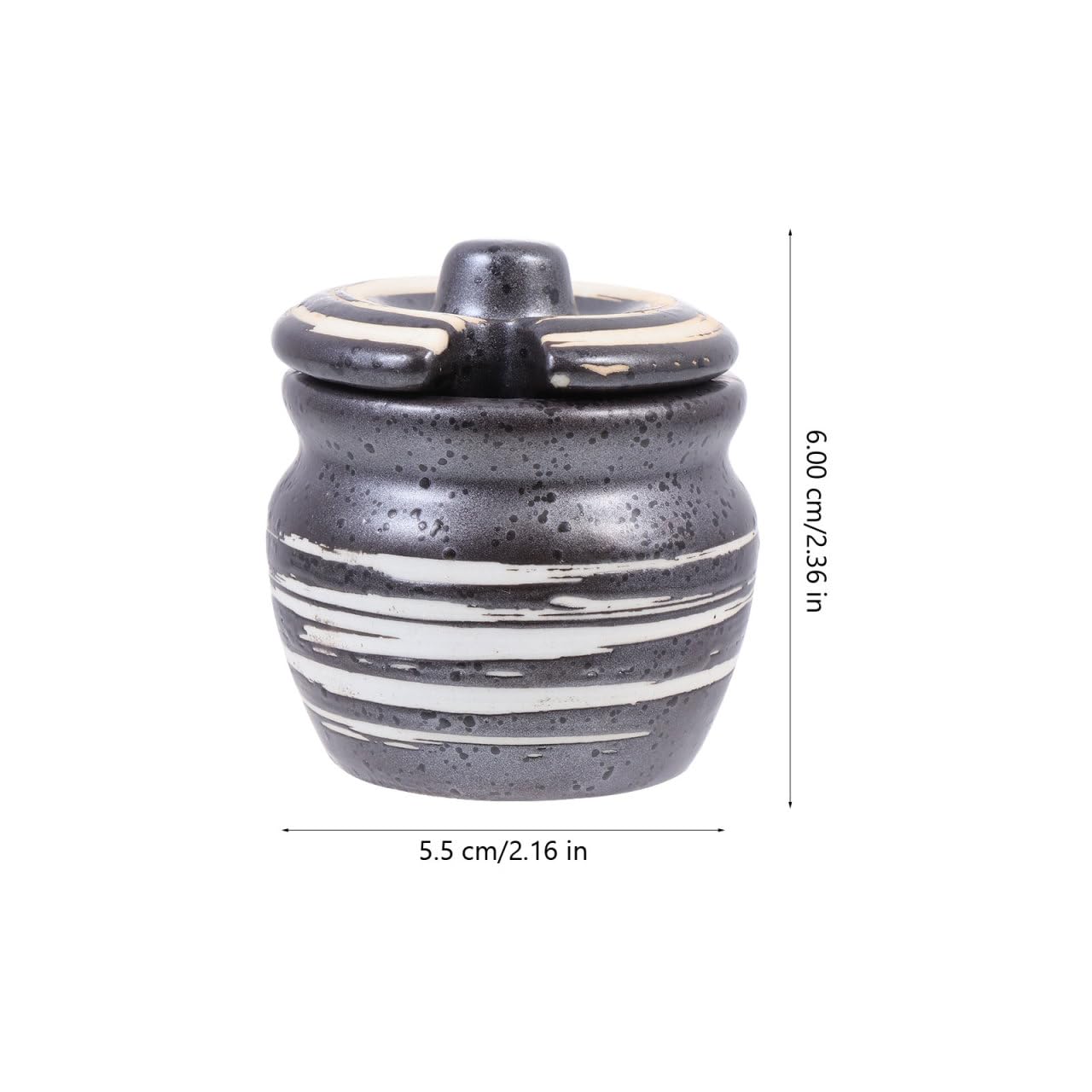 Ceramic Compact Condiment Storage Pot Small Sushi Candy for Kitchen and Dining Table Use 2.36X2.16X2.16In