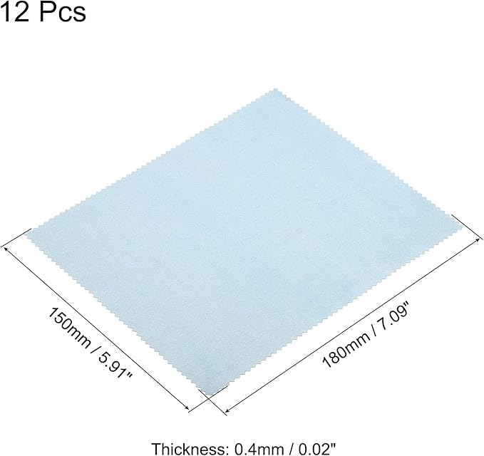 PATIKIL Eyeglass Microfiber Cleaning Cloth 7"x6", 12 Pack Glasses Cleaning