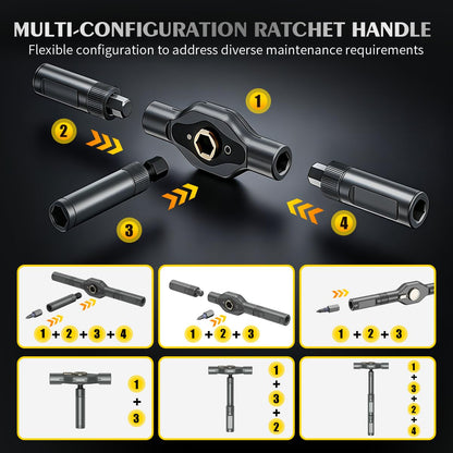 66 in 1 Magnetic Screwdriver Set, Multi-Bit Ratchet Screwdriver Kit with S2 Steel Precision Bits, T-Handle Repair Tool Set for Computer,Bicycle, Electronics, Furniture, DIY, Ideal Gift for Me Husband