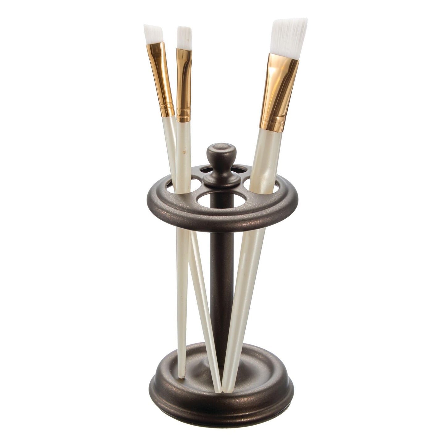 iDesign Metal Toothbrush Holder - Bathroom Cup for Bathroom Organization, The York Collection - 3.25" x 3.25" x 5.75", Bronze