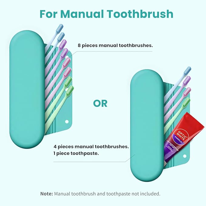 Silicone Electric Toothbrush Travel Case, Manual Toothbrush Travel Cover