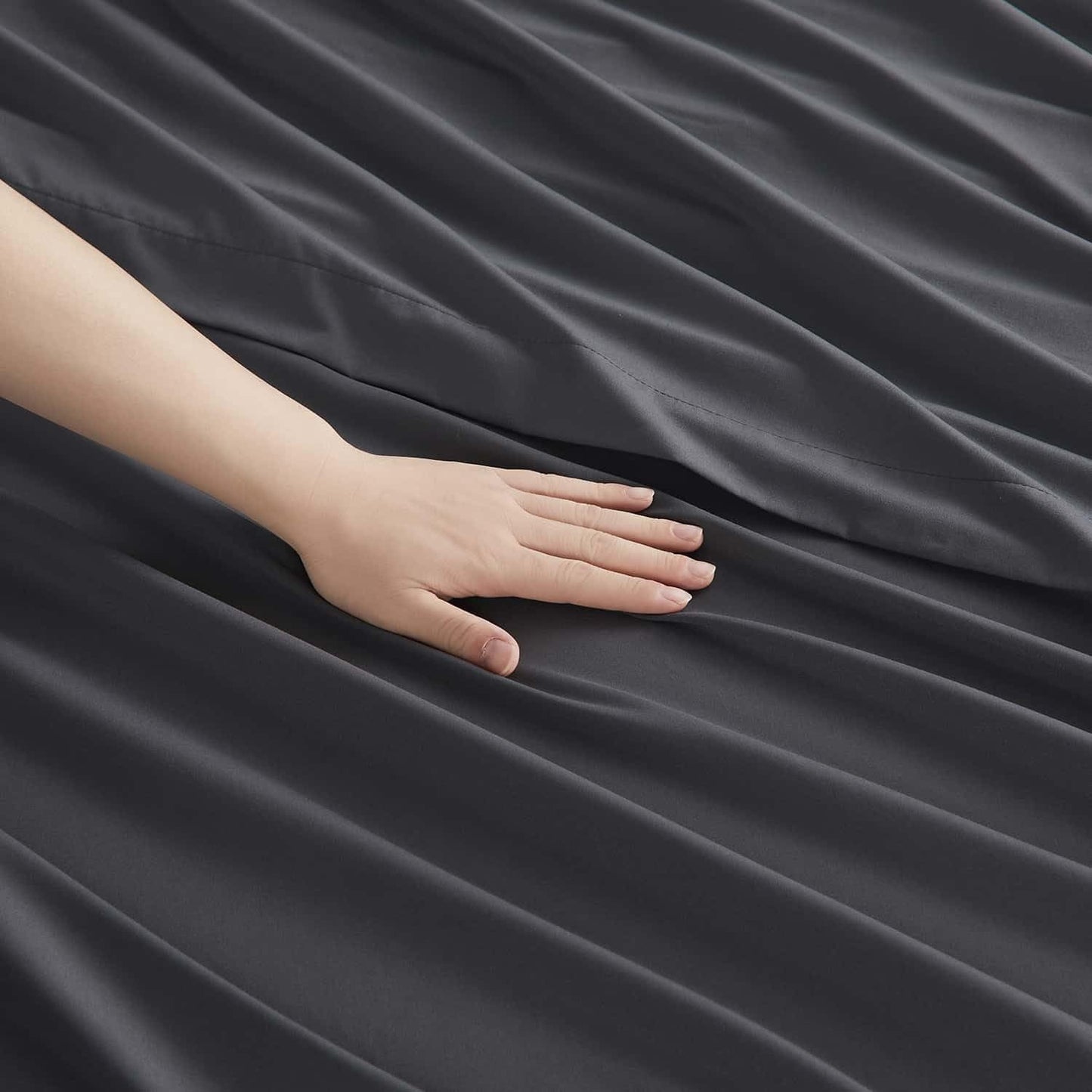 Clara Clark RV Queen Sheets, 6 Piece RV Sheets Set - Hotel Luxury Sheets for RV Bunks, Super Soft Bedding Set, Short Queen,Charcoal Gray