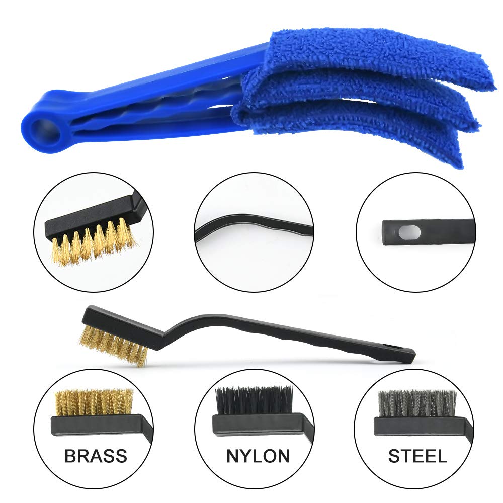 URAQT Car Detailing Cleaning Brushes Kit, 15 Pcs Car Interior Washing Tool Set, Automotive Detail Brushes for Car Exterior, Interior, Air Vents, Dashboard, Emblems, Engine, Wheel