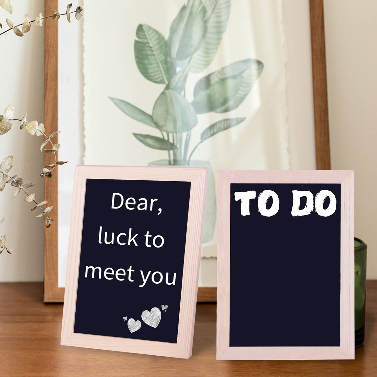 Small Chalkboard with Frames, Mini Wooden Double Sided Chalkboards, Learning and Handwriting Without Tears, Slate Board Signs School Supplies for Classroom Party Home Office,5 x 7 Inch(7PCS)