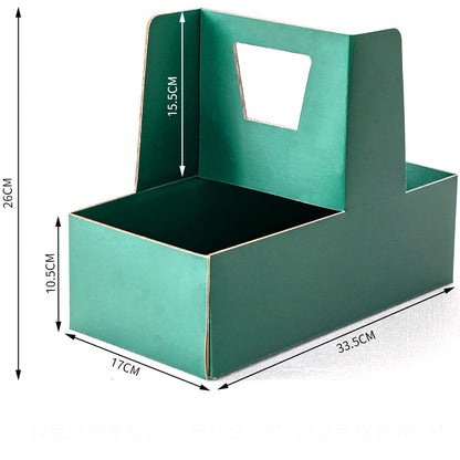 YANQINQIN 5PCS Gift Packaging Box,Flower Arrangement Boxes, Cake Carriers, Baking Dessert Containers & Drink Cup Holders - Ideal for Christmas,Valentine's Day,Mother's Day, Birthdays,Weddings (Green)